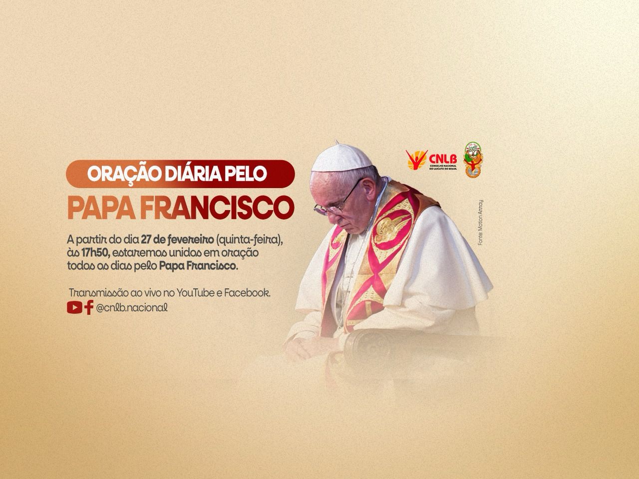 Oração diária pelo Papa Francisco